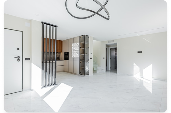 Sunlit interior